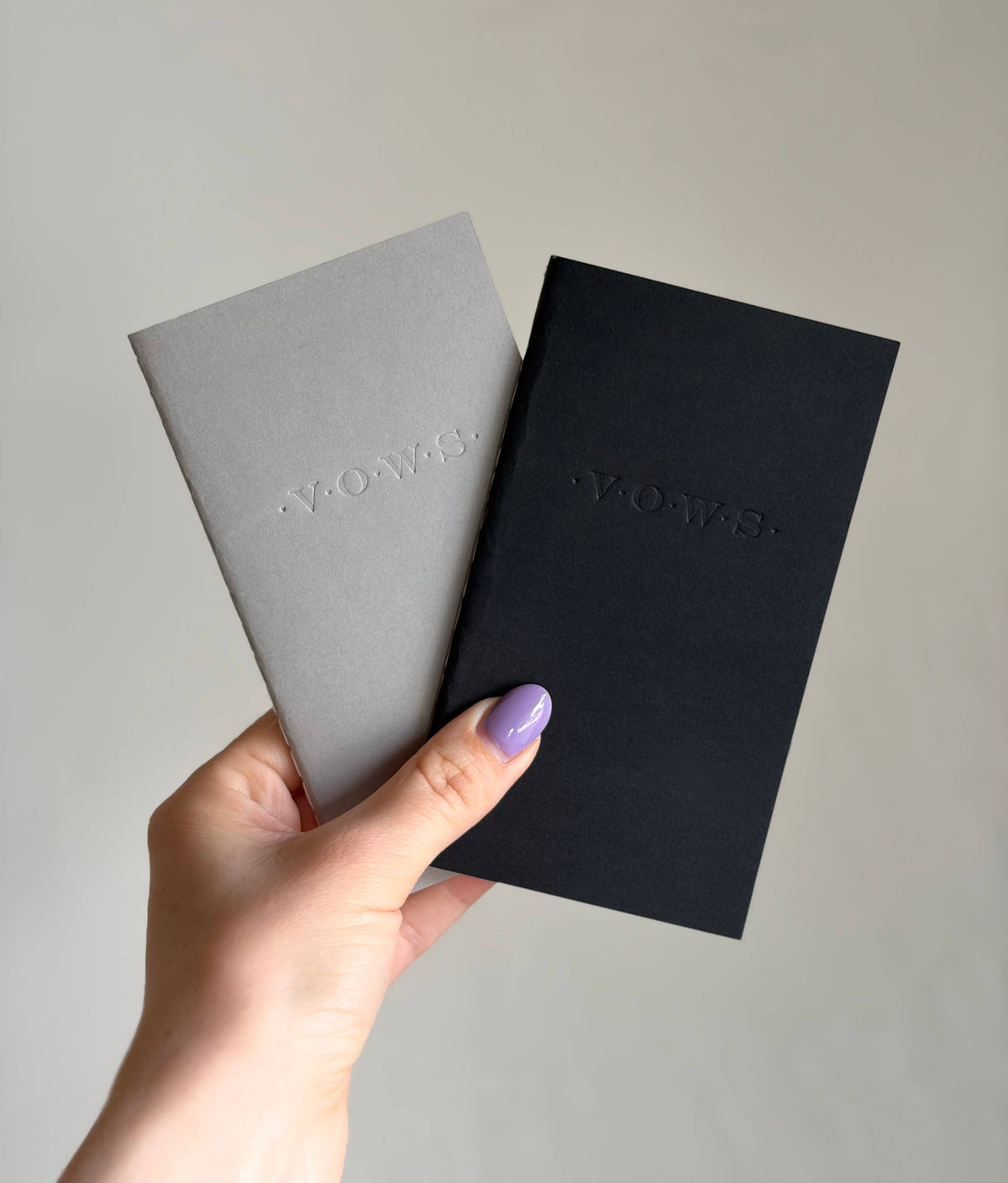 Wedding Vows Blind Deboss Mini Saddle Stitch Notebook: Navy Blue