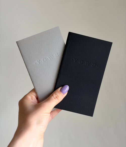 Wedding Vows Blind Deboss Mini Saddle Stitch Notebook: Burgundy