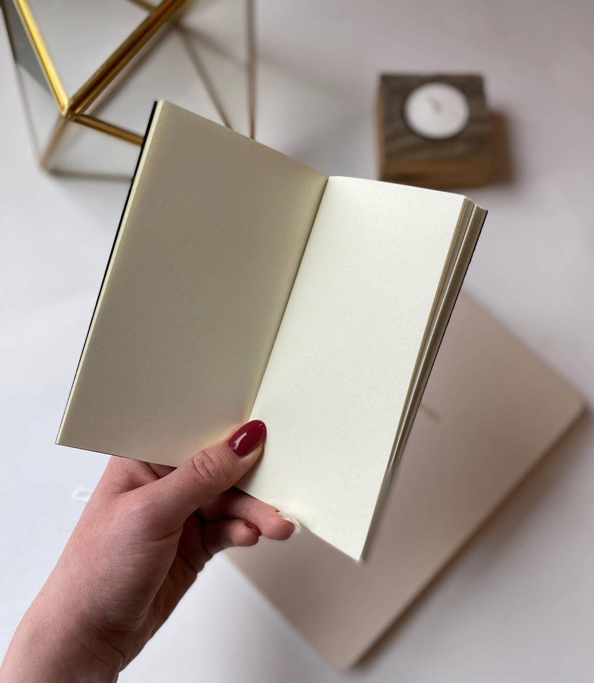 Wedding Vows Blind Deboss Mini Saddle Stitch Notebook: Black