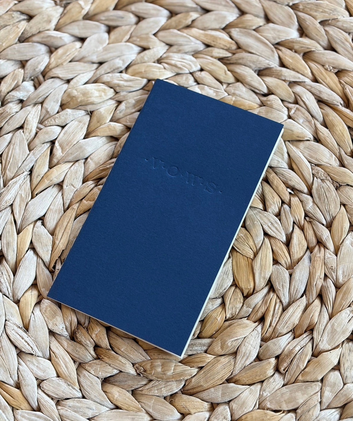 Wedding Vows Blind Deboss Mini Saddle Stitch Notebook: Persimmon