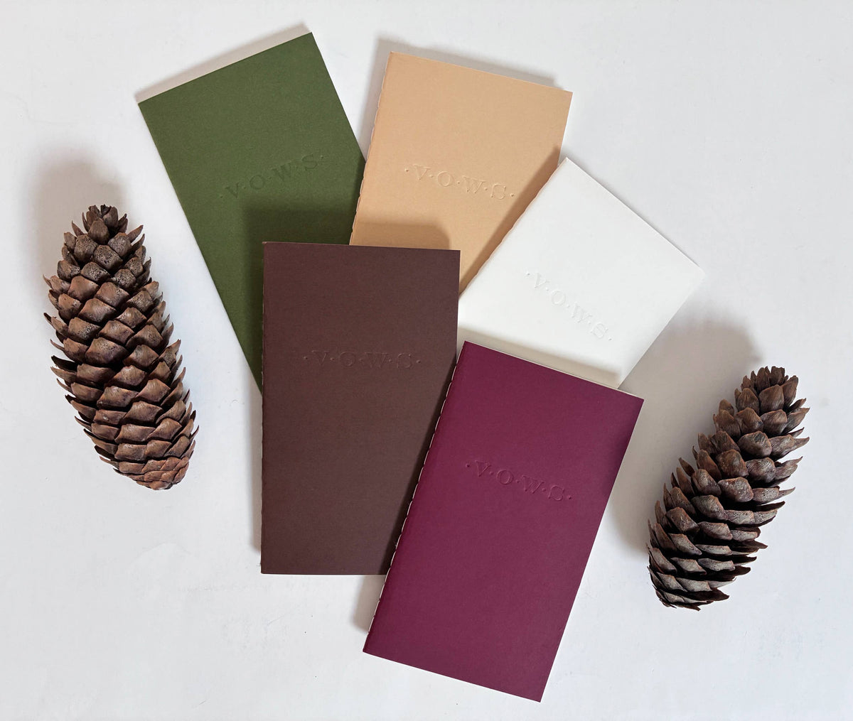 Wedding Vows Blind Deboss Mini Saddle Stitch Notebook: Kraft