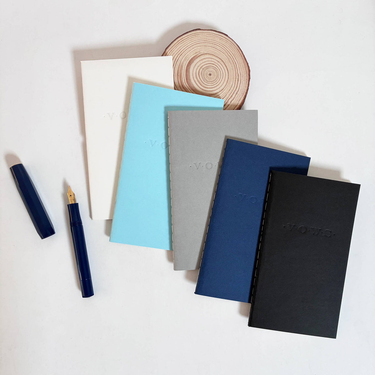 Wedding Vows Blind Deboss Mini Saddle Stitch Notebook: Olive